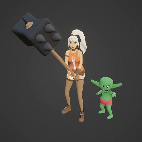 Lowpoly Character Pack Game-Ready RIGGED