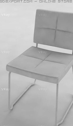 Armless Modern Chair 3D Model