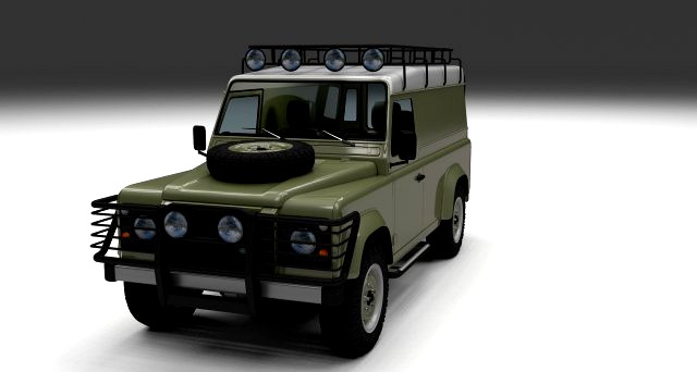 Land Rover Defender 110 Hard Top w interior 3D Model
