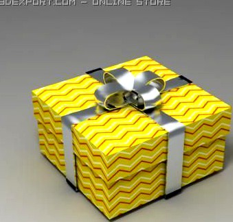 Gift box 02 3D Model