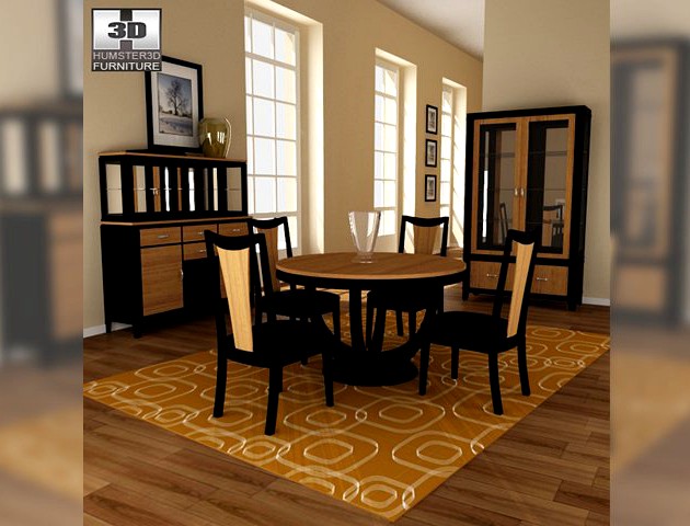 Dining room 03 Set 3D Model