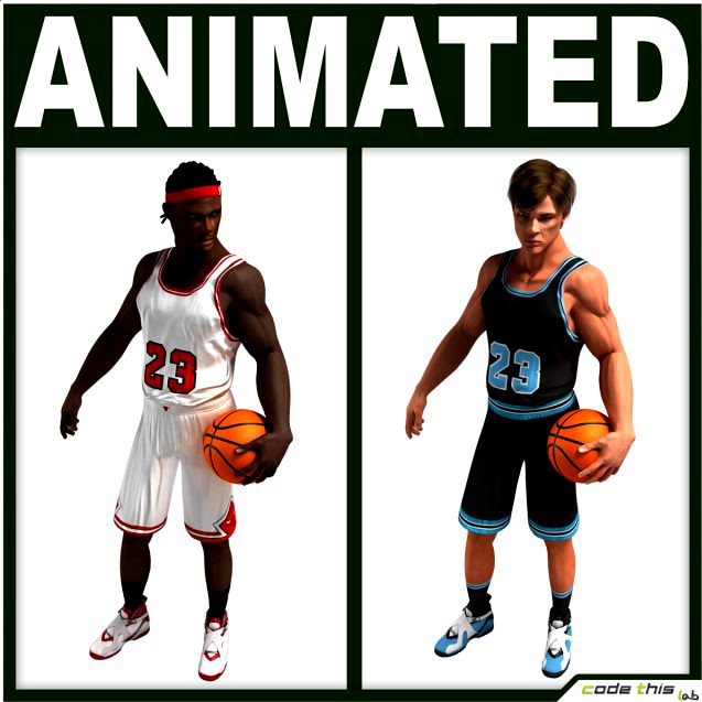 Basketball Players Collection 3D Model