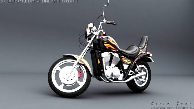 Honda Chopper 3D Model