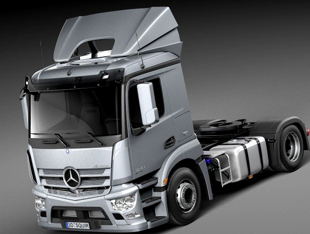 Mercedes Antos 2015 Semi Truck 3D Model