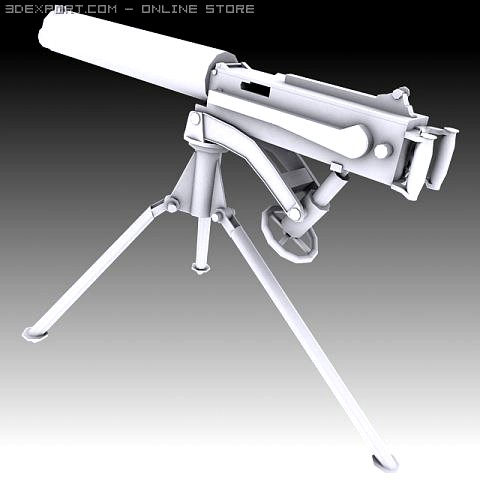 Vickers Machine Gun 3D Model