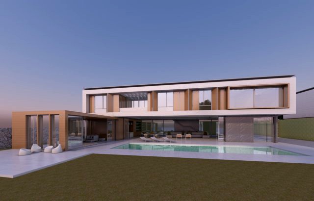 Modern villa 3D and rendering