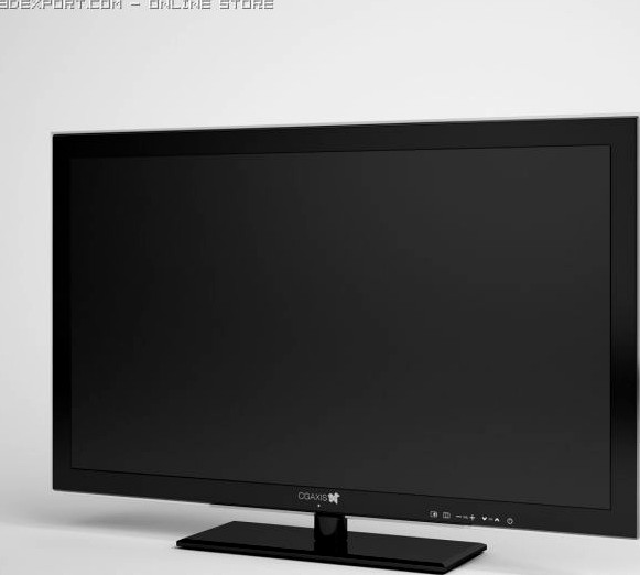TV Flatscreen CGAXIS electronics 02 3D Model