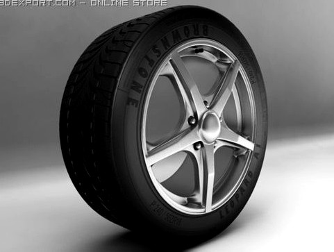 Rims and Tires 3D Model