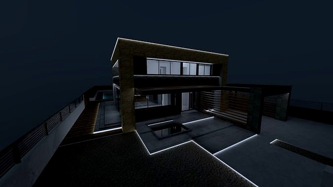 villa-Modern duplex villa 3D