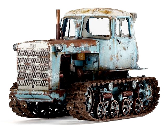 set of DT-75 rusted diesel tractor in 6 color variants iv7