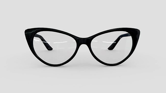 Cat Eye Glasses Low Poly