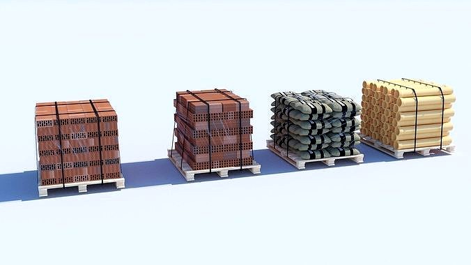 Pallet Collection with bricks
