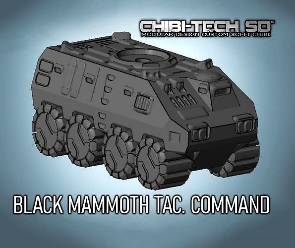 CHIBI-TECH SD - BLACK MAMMOTH MOBILE COMMAND | 3D