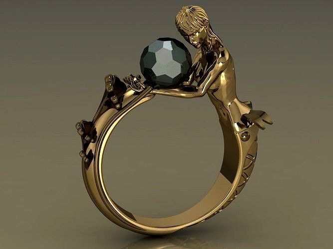 mermaid ring | 3D