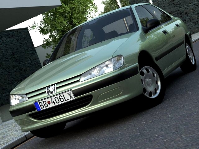 Peugeot 406 1996 3D Model