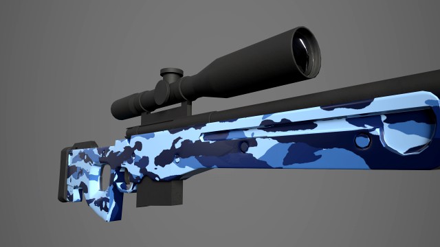 arctic warfare magnum blue camo sniper