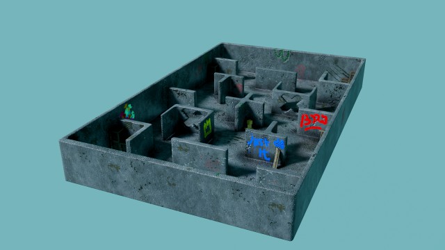 Map for 3d shooters