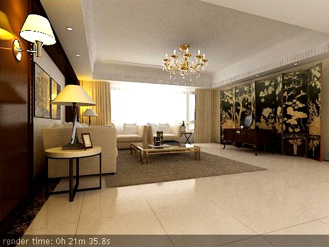 Photorealistic Living Room 0023 3D Model