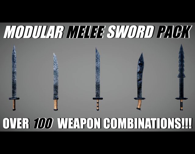 modular melee sword pack