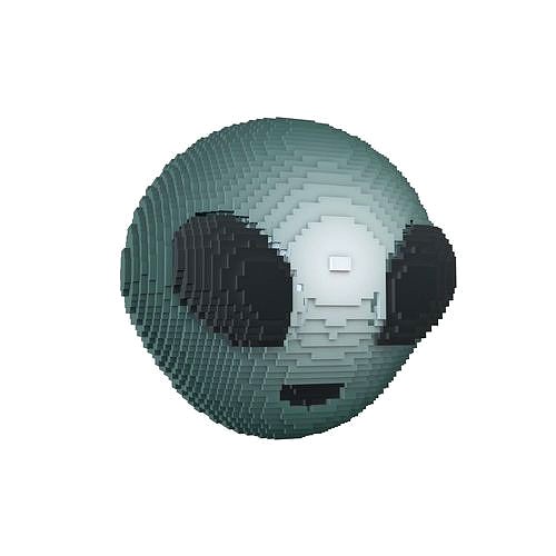 Voxel Alien Head v1 004