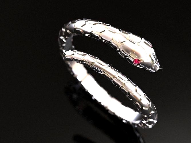 SNAKE RING WITH DIAMONDS | 3D