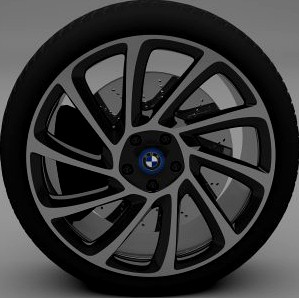 BMW i8 Wheel 3D Model