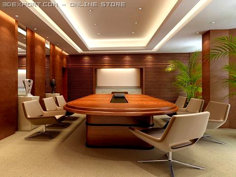 Photorealistic Conference Meeting Room 003 3D Model