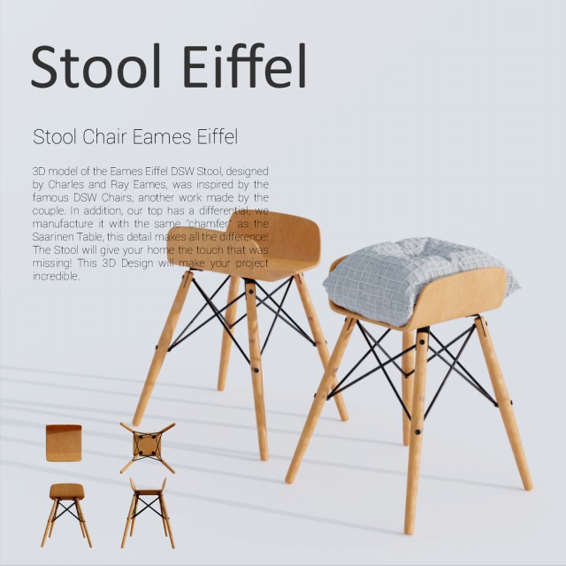 Chair Stool Eames Eiffel