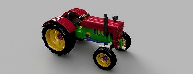 A TRACTOR WITH A ROTATING ENGINE | 3D