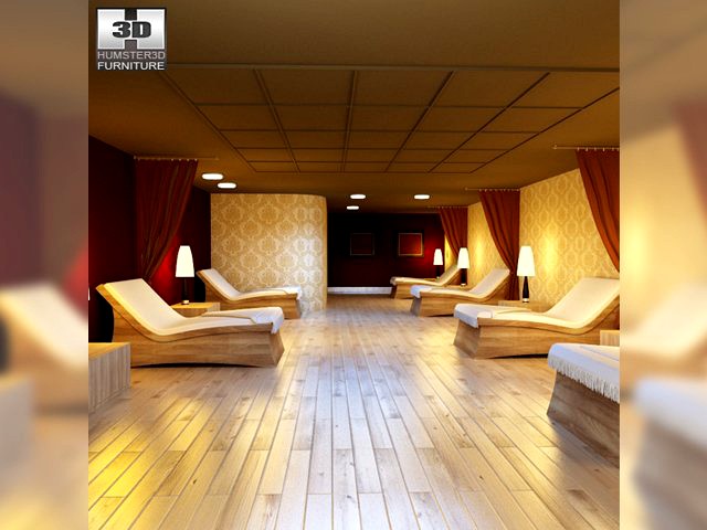 Rest room 01 Set 3D Model
