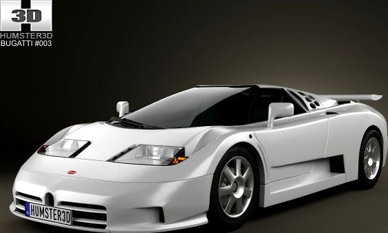 Bugatti EB110 1991 3D Model