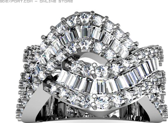 Engagement ring 3D Model