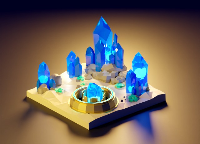 Low poly cristal