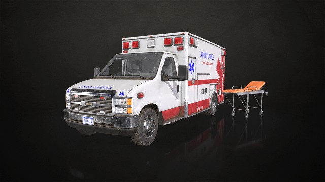 Ambulance Type 3 - Low Poly