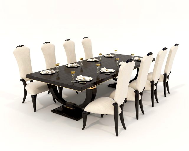 European Style Dining Table and Chairs 14