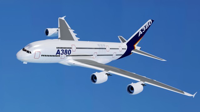 AIRBUS A380 GAME READY 3D MODEL