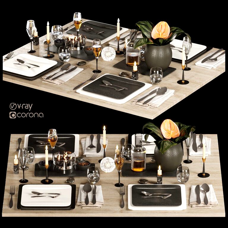 Manufacture Rock table setting 4 (316778)