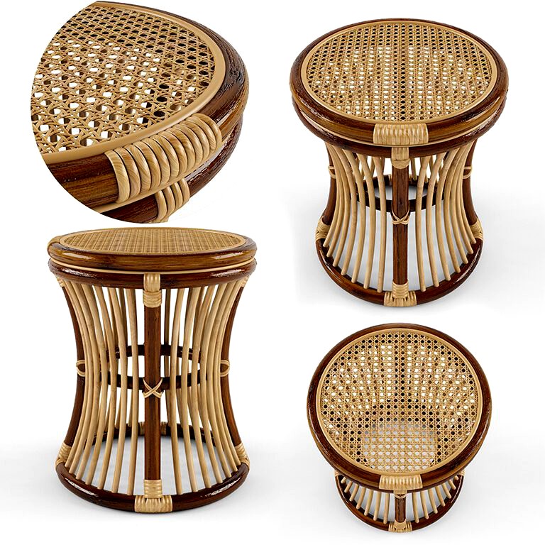 Natural Rattan Round Side Table (176277)