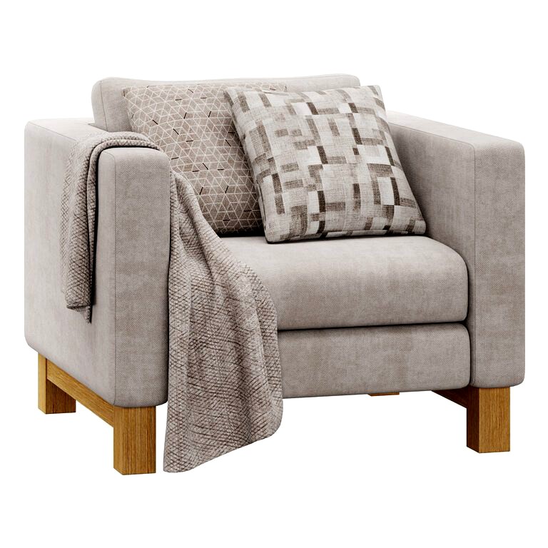 Pacific Armchair with Wood Legs by Crate&barrel (167763)