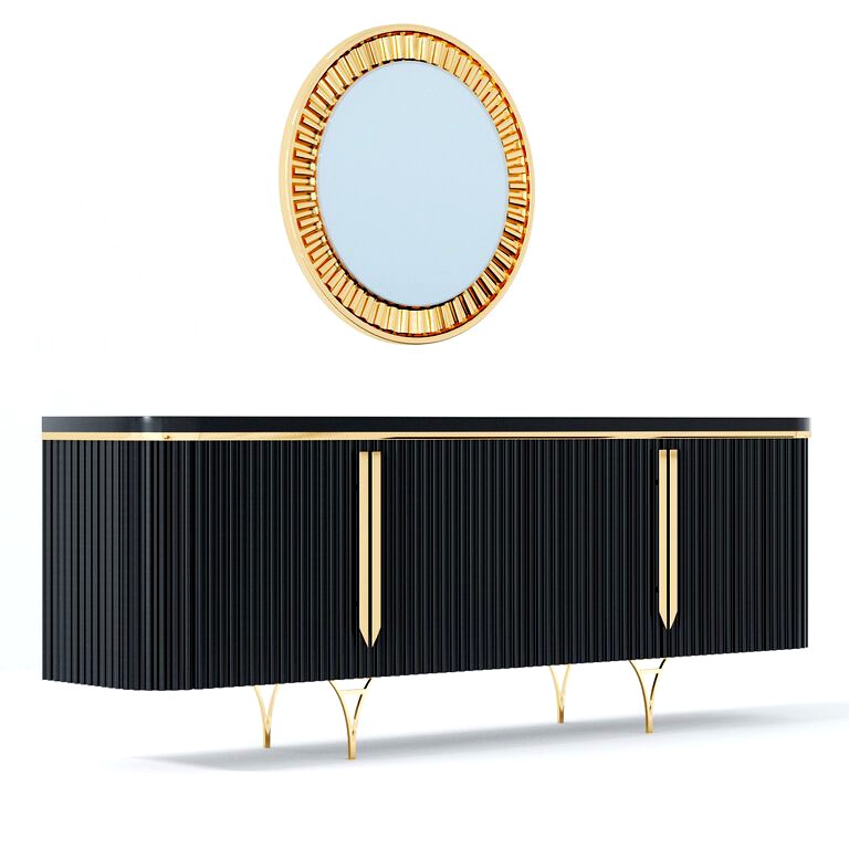 Gustava Chest of drawers and mirror  (139371)