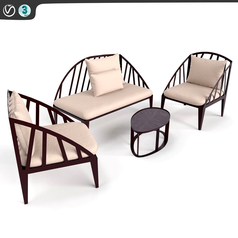 OBLI loft style CORTEN steel Furniture set  (125969)