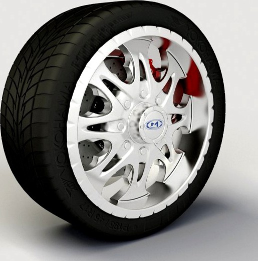 Wheel MotoMetal 950 rim and tyre 3D Model