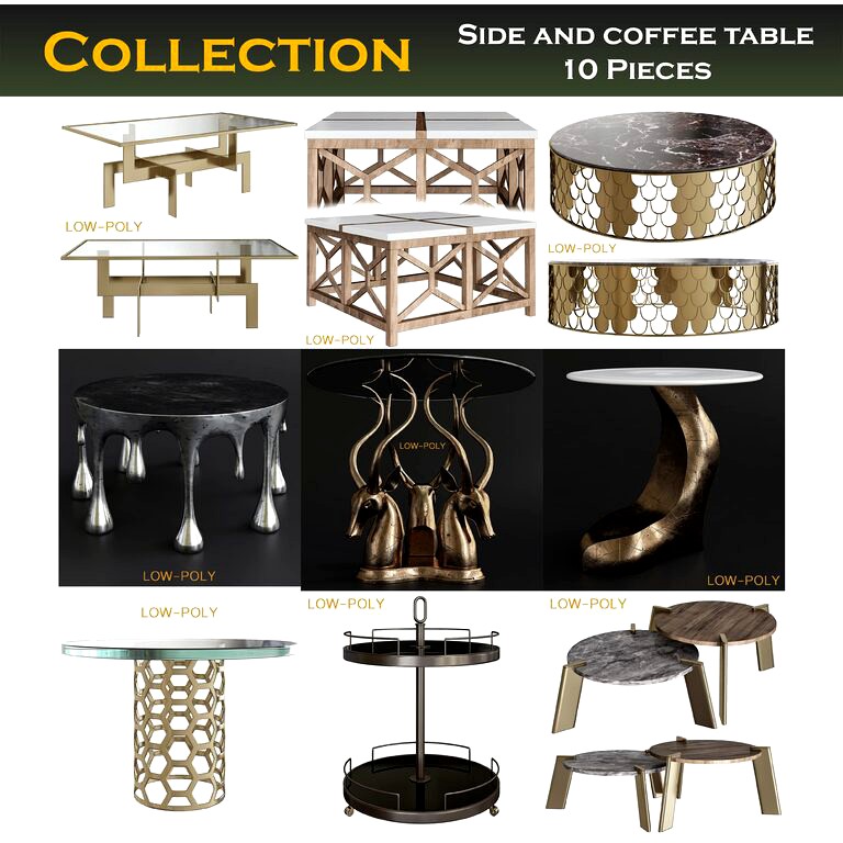Side and coffee table collection 10 pieces (33034)