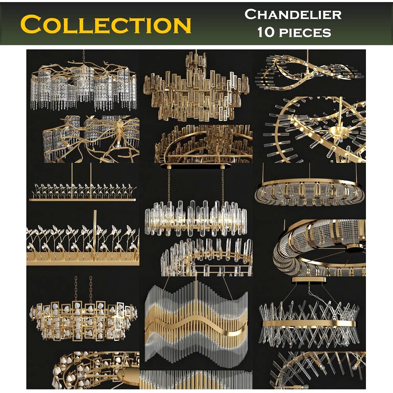 Chandeliers Collection 10 pieces (25973)