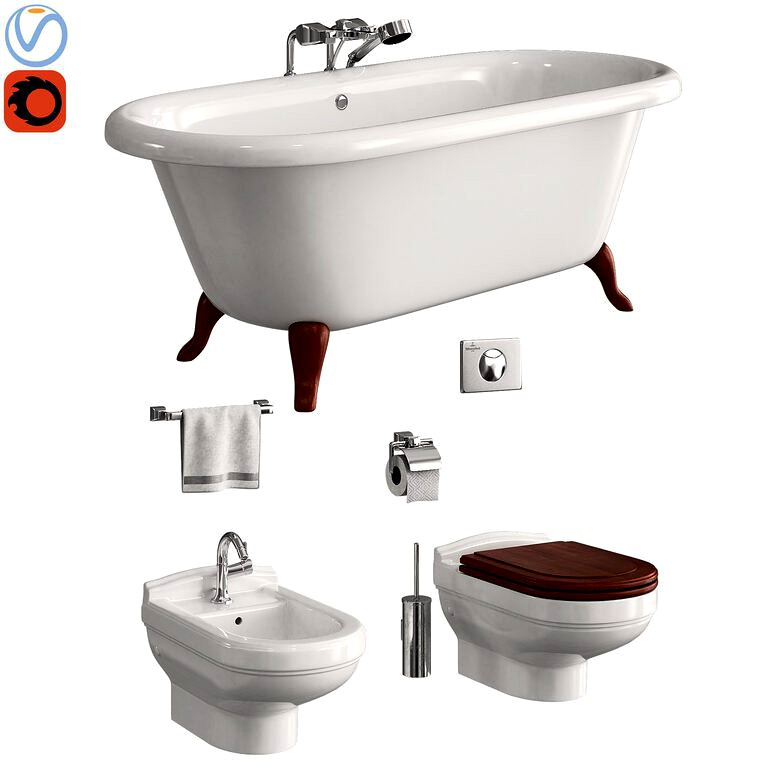 Villeroy&Boch Hommage bathroom set (25644)