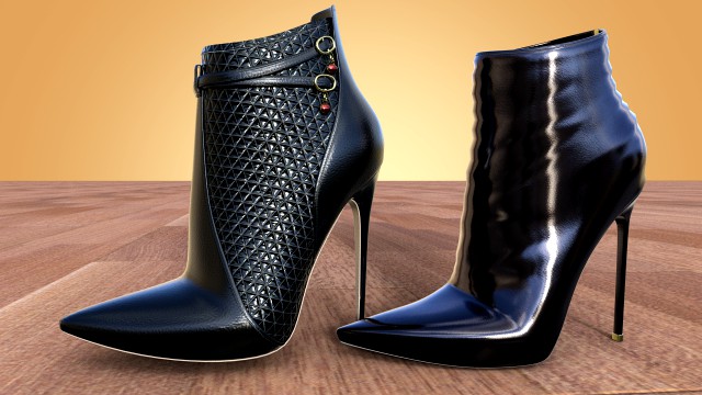 Stylish ankle boots two pairs