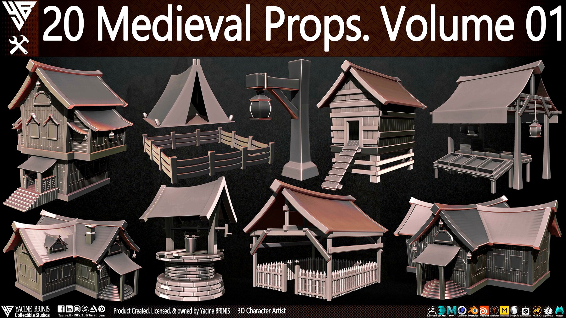 20 Medieval Props Volume 01