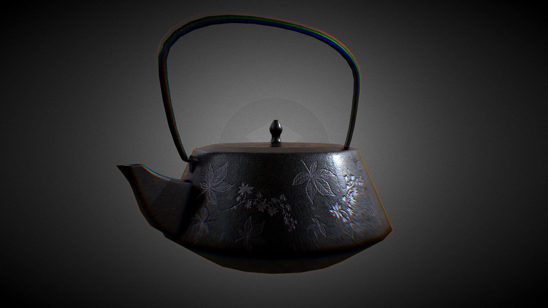 Iron cast teapot