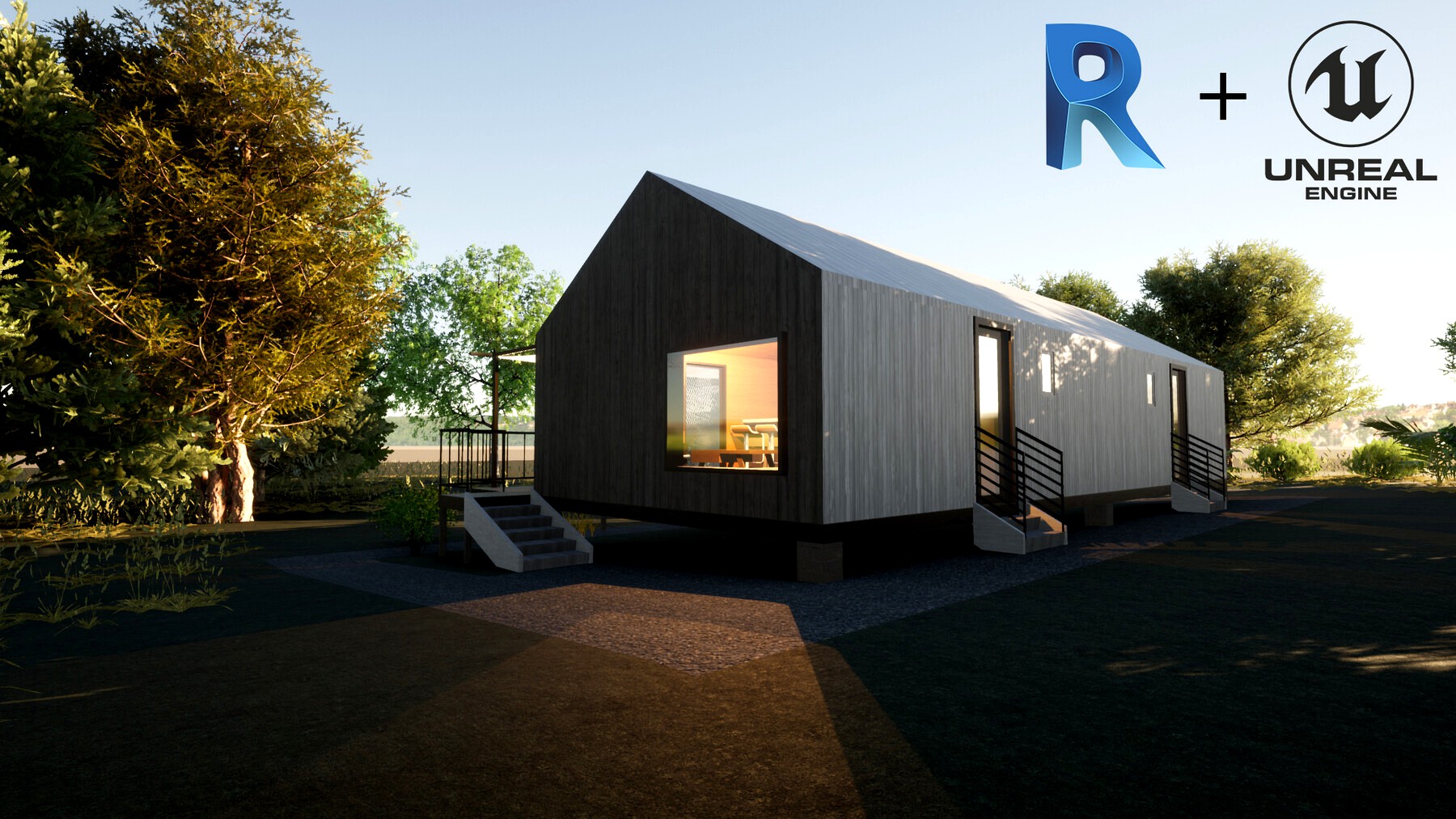 Revit Modern country house 1 3D model