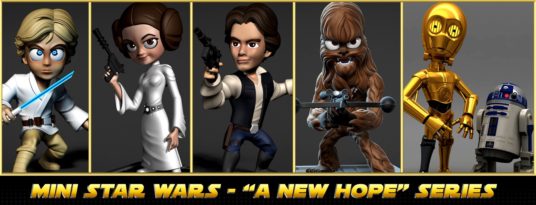 Mini Star Wars Series 1 - "A New Hope" figures